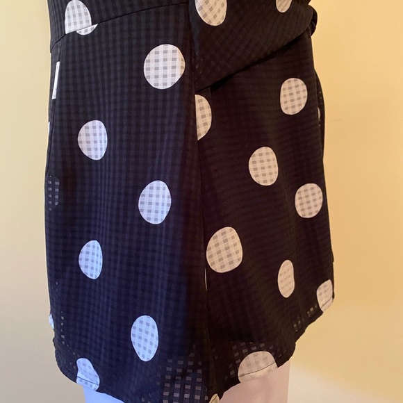 Ann Taylor Polka Dot Tie Front Waist Shell Sz 00P - Picture 3 of 11